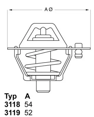 Handler.Part Thermostat, coolant WAHLER 311982 1