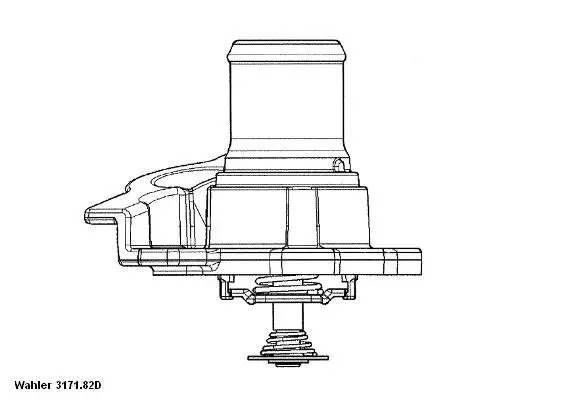 Handler.Part Thermostat, coolant WAHLER 317182D 1