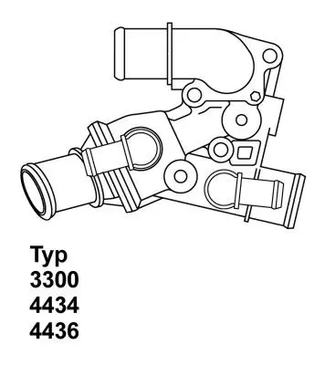 Handler.Part Thermostat, coolant WAHLER 443680D 1