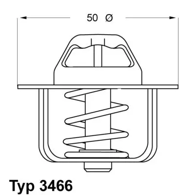 Handler.Part Thermostat, coolant WAHLER 346689D 1