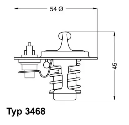 Handler.Part Thermostat, coolant WAHLER 346888D 1