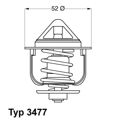 Handler.Part Thermostat, coolant WAHLER 347788D 1