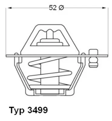 Handler.Part Thermostat, coolant WAHLER 349982D 1