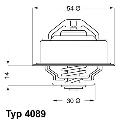 Handler.Part Thermostat, coolant WAHLER 408987 1