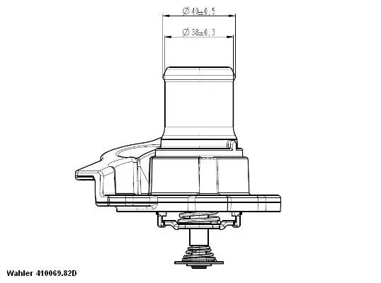 Handler.Part Thermostat, coolant WAHLER 41006982D 1