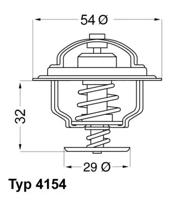 Handler.Part Thermostat, coolant WAHLER 415482D 1