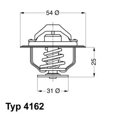 Handler.Part Thermostat, coolant WAHLER 416279D 1