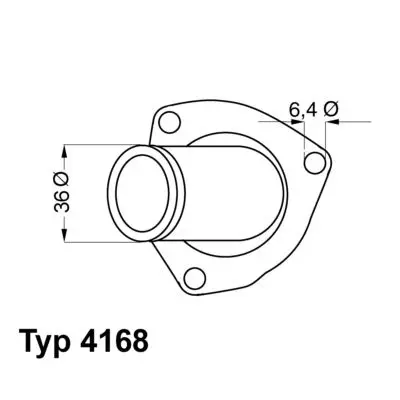 Handler.Part Thermostat, coolant WAHLER 416892D 1