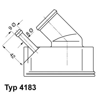 Handler.Part Thermostat, coolant WAHLER 418392D 1