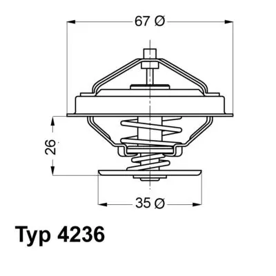 Handler.Part Thermostat, coolant WAHLER 423692D 1