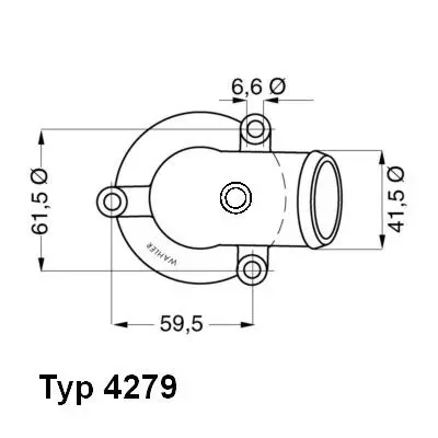 Handler.Part Thermostat, coolant WAHLER 427987D 1