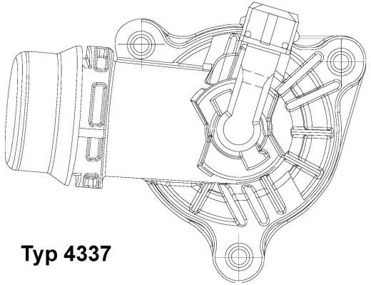 Handler.Part Thermostat, coolant WAHLER 4337105D 1