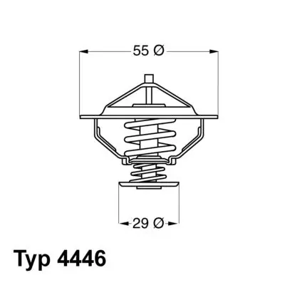 Handler.Part Thermostat, coolant WAHLER 444683D 1