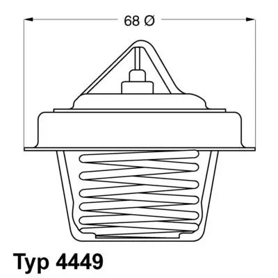 Handler.Part Thermostat, coolant WAHLER 444984D 1