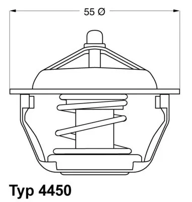 Handler.Part Thermostat, coolant WAHLER 445083D 1