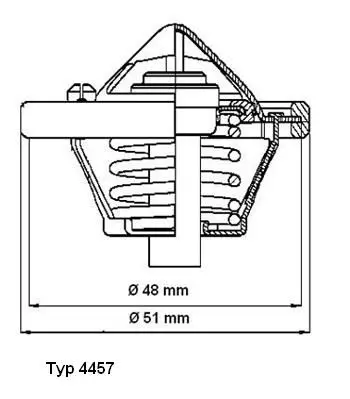 Handler.Part Thermostat, coolant WAHLER 445782D 1