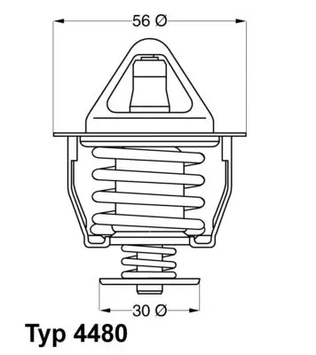 Handler.Part Thermostat, coolant WAHLER 448082D 1