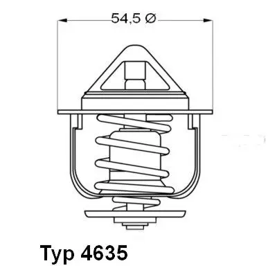 Handler.Part Thermostat, coolant WAHLER 463576 1