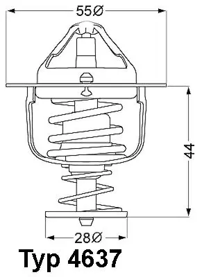 Handler.Part Thermostat, coolant WAHLER 463782D 1