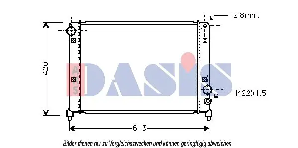 Handler.Part Radiator, engine cooling AKS DASIS 010210N 1