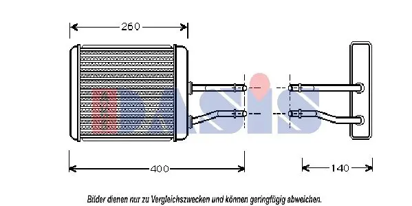 Handler.Part Heat exchanger, interior heating AKS DASIS 019006N 1