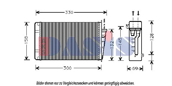 Handler.Part Heat exchanger, interior heating AKS DASIS 019060N 1