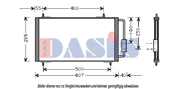 Handler.Part Condenser, air conditioning AKS DASIS 022290N 1