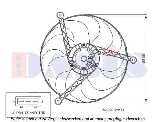 Handler.Part Fan, radiator AKS DASIS 048109N 1