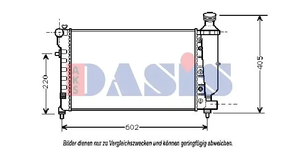 Handler.Part Radiator, engine cooling AKS DASIS 060035N 1