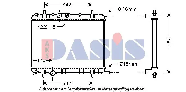 Handler.Part Radiator, engine cooling AKS DASIS 060052N 1