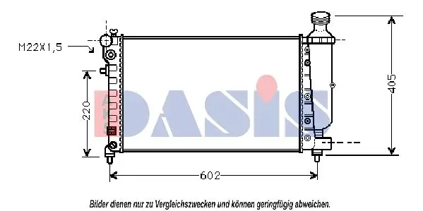 Handler.Part Radiator, engine cooling AKS DASIS 061070N 1