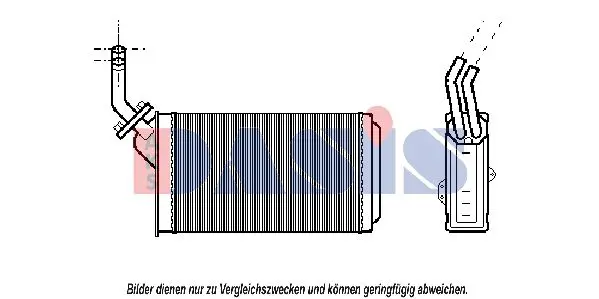 Handler.Part Heat exchanger, interior heating AKS DASIS 069180N 1