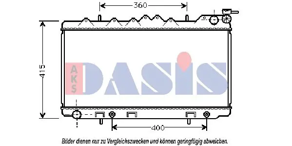 Handler.Part Radiator, engine cooling AKS DASIS 070033N 1