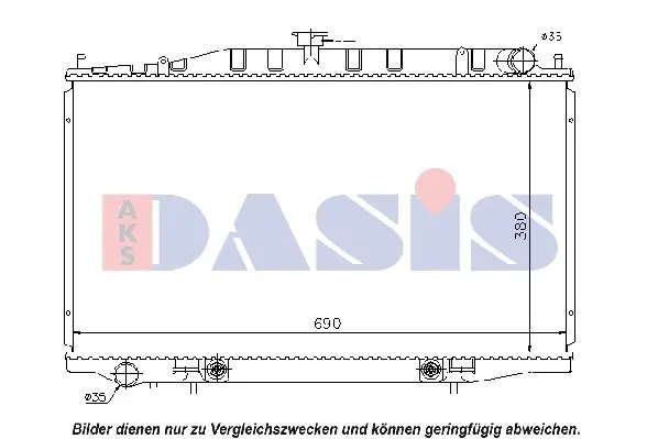 Handler.Part Radiator, engine cooling AKS DASIS 070099N 1