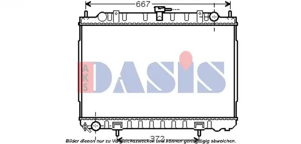 Handler.Part Radiator, engine cooling AKS DASIS 070122N 1