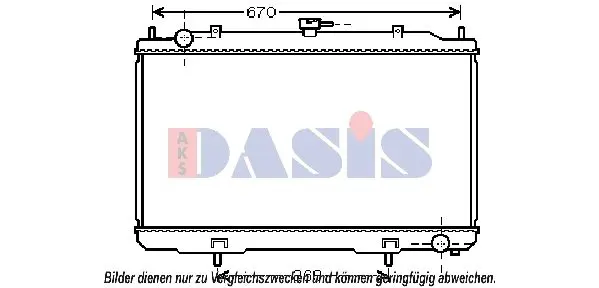 Handler.Part Radiator, engine cooling AKS DASIS 070154N 1