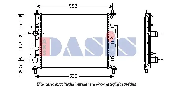 Handler.Part Radiator, engine cooling AKS DASIS 080027N 1