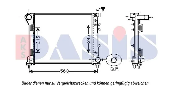 Handler.Part Radiator, engine cooling AKS DASIS 080109N 1