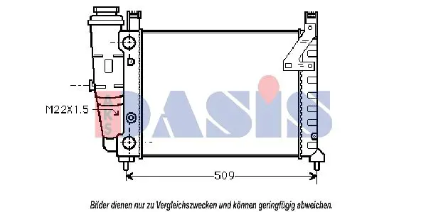 Handler.Part Radiator, engine cooling AKS DASIS 080250N 1