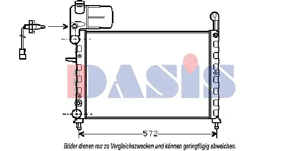 Handler.Part Radiator, engine cooling AKS DASIS 080630N 1