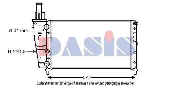 Handler.Part Radiator, engine cooling AKS DASIS 080810N 1