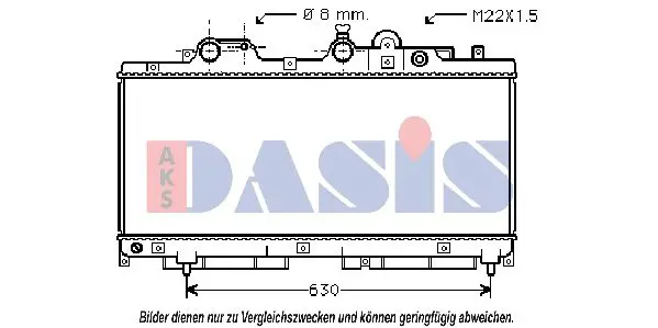 Handler.Part Radiator, engine cooling AKS DASIS 081220N 1