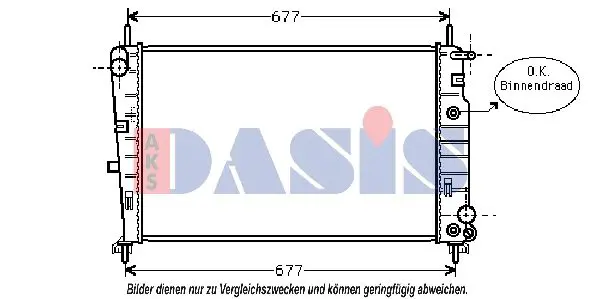 Handler.Part Radiator, engine cooling AKS DASIS 090031N 1