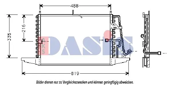 Handler.Part Condenser, air conditioning AKS DASIS 092080N 1