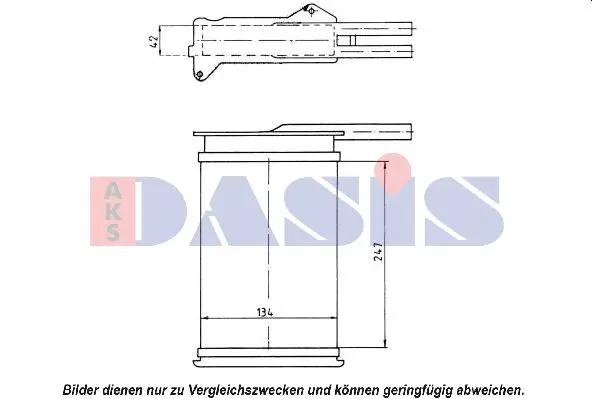 Handler.Part Heat exchanger, interior heating AKS DASIS 099070N 1