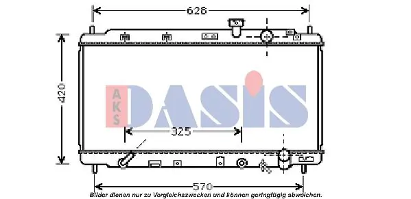 Handler.Part Radiator, engine cooling AKS DASIS 100035N 1