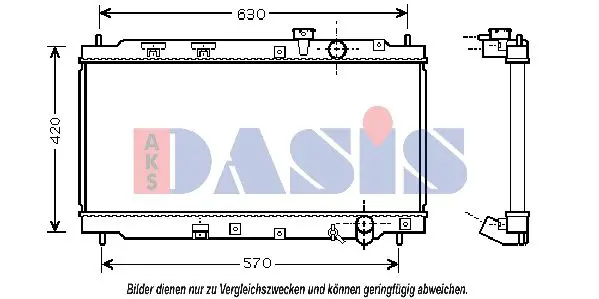 Handler.Part Radiator, engine cooling AKS DASIS 100039N 1