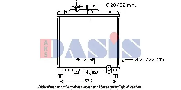 Handler.Part Radiator, engine cooling AKS DASIS 103002N 1