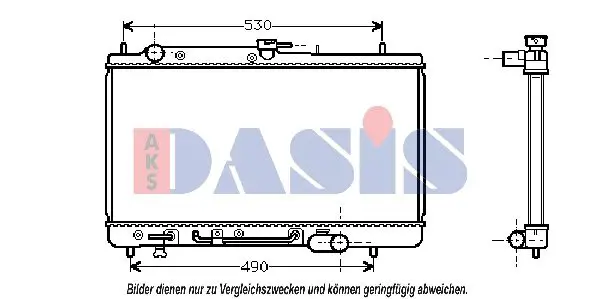 Handler.Part Radiator, engine cooling AKS DASIS 110026N 1