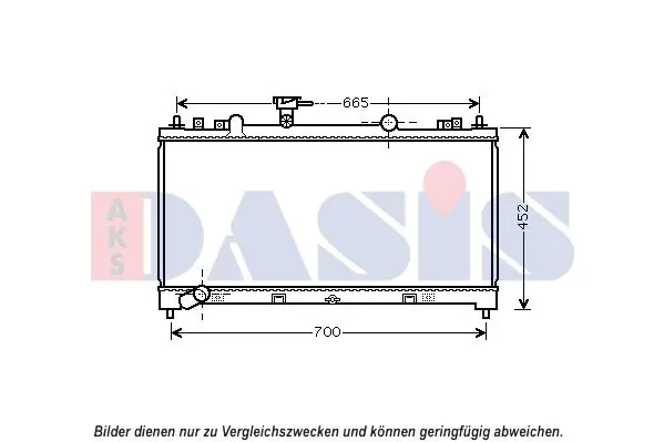 Handler.Part Radiator, engine cooling AKS DASIS 110078N 1